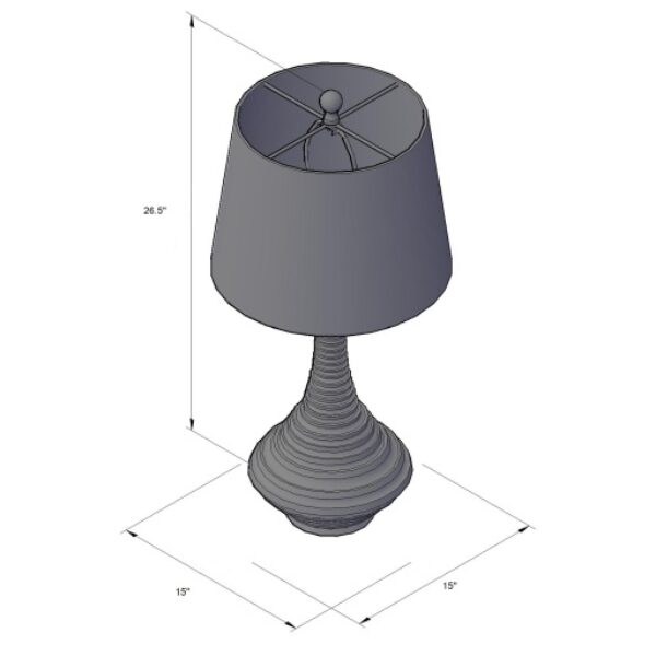 grey table lamp