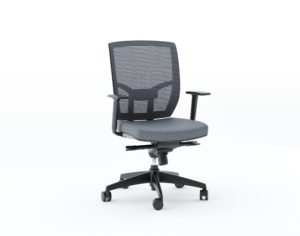 Grey Black Office Swivel Chair