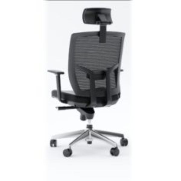 black leather swivel office chair