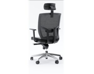 black leather swivel office chair