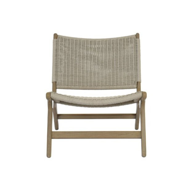 Coastal Teak Accent Chair Front