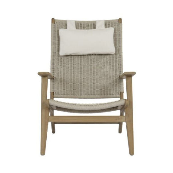 Coastal Teak High Back Chair Front