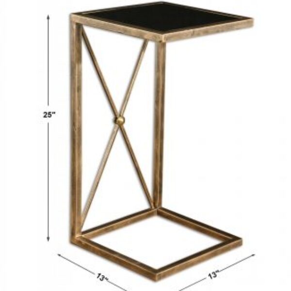 black and gold accent table