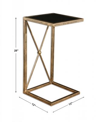 black and gold accent table