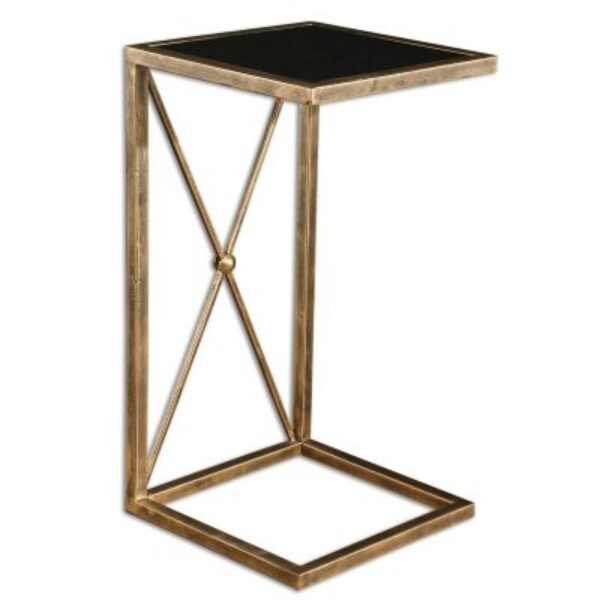 black and gold accent table